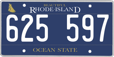 RI license plate 625597