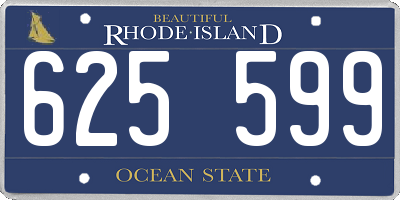 RI license plate 625599