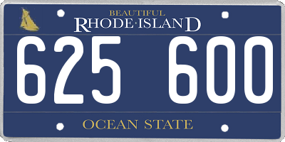 RI license plate 625600