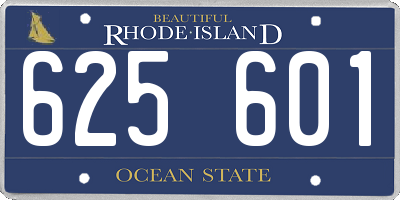 RI license plate 625601