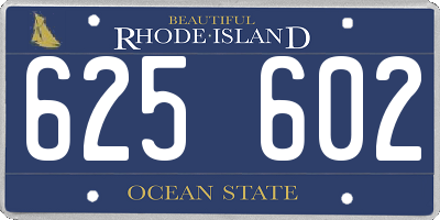 RI license plate 625602