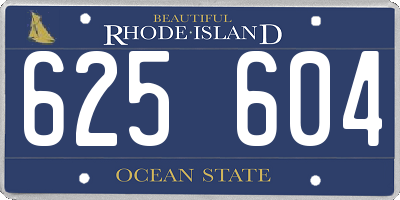 RI license plate 625604