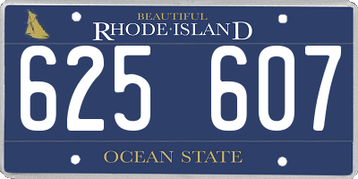 RI license plate 625607