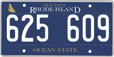 RI license plate 625609