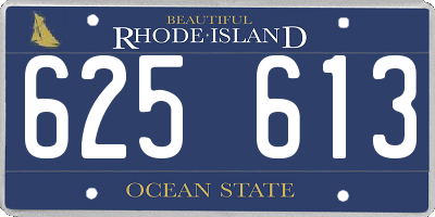 RI license plate 625613