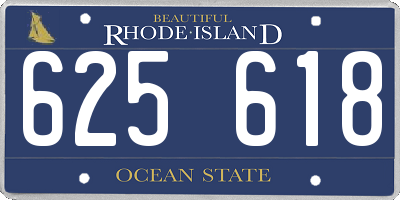 RI license plate 625618