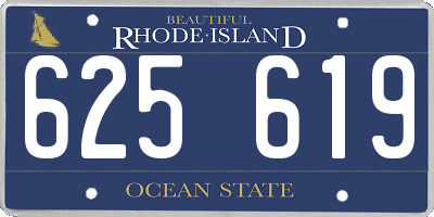 RI license plate 625619