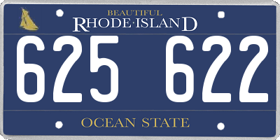 RI license plate 625622