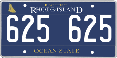 RI license plate 625625