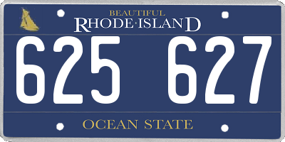 RI license plate 625627