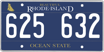 RI license plate 625632