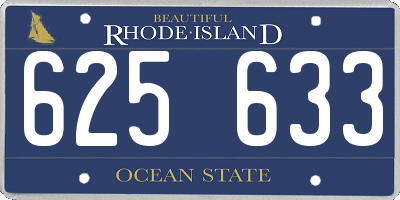 RI license plate 625633
