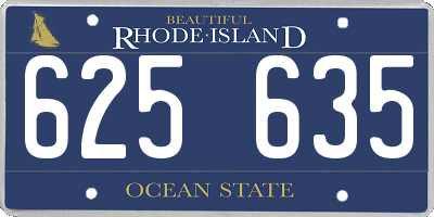 RI license plate 625635