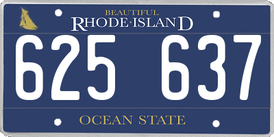 RI license plate 625637