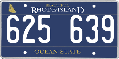 RI license plate 625639