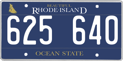 RI license plate 625640