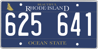 RI license plate 625641