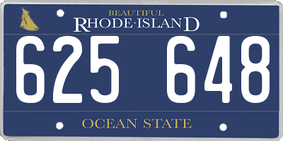 RI license plate 625648