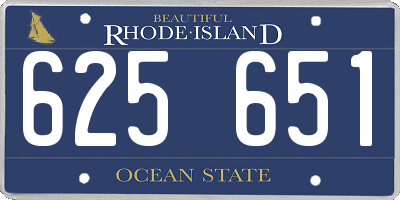 RI license plate 625651