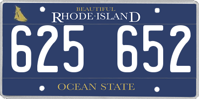 RI license plate 625652