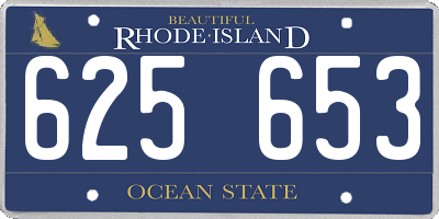 RI license plate 625653