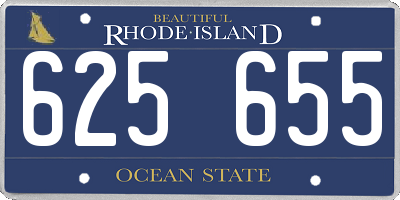 RI license plate 625655