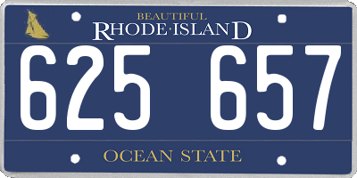 RI license plate 625657