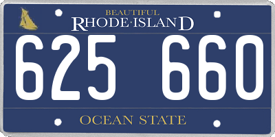 RI license plate 625660