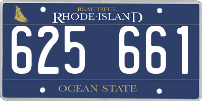 RI license plate 625661