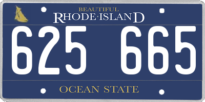 RI license plate 625665