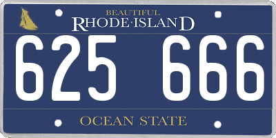 RI license plate 625666