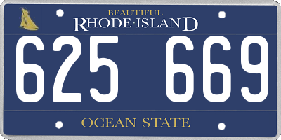 RI license plate 625669