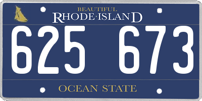 RI license plate 625673