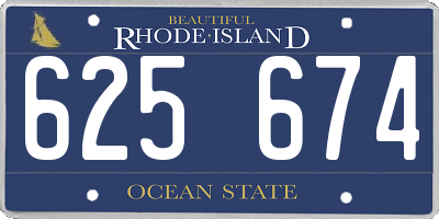 RI license plate 625674