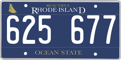 RI license plate 625677