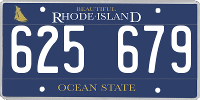 RI license plate 625679