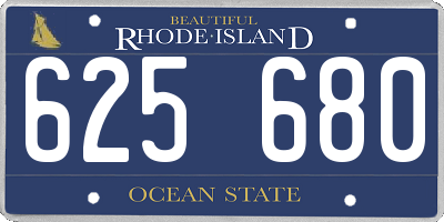 RI license plate 625680