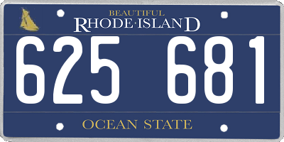 RI license plate 625681