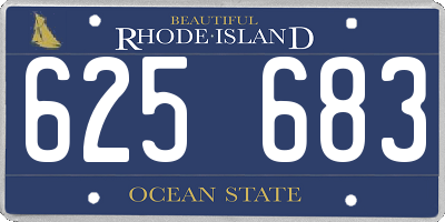 RI license plate 625683