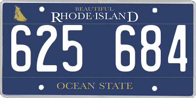 RI license plate 625684