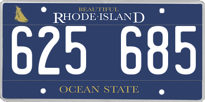 RI license plate 625685