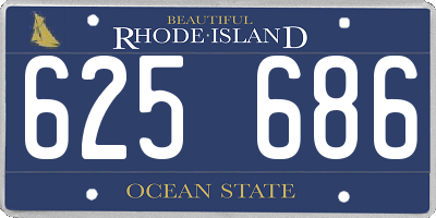 RI license plate 625686