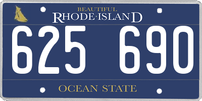 RI license plate 625690
