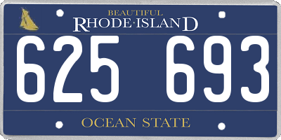 RI license plate 625693