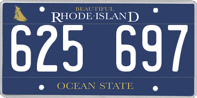 RI license plate 625697