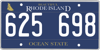 RI license plate 625698