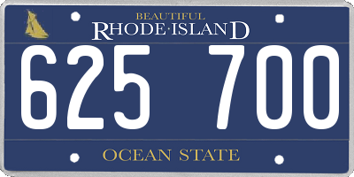 RI license plate 625700