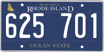 RI license plate 625701