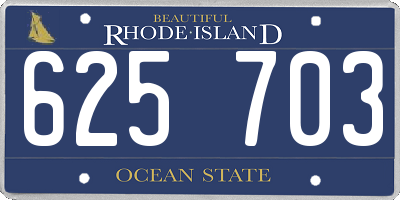 RI license plate 625703