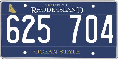 RI license plate 625704